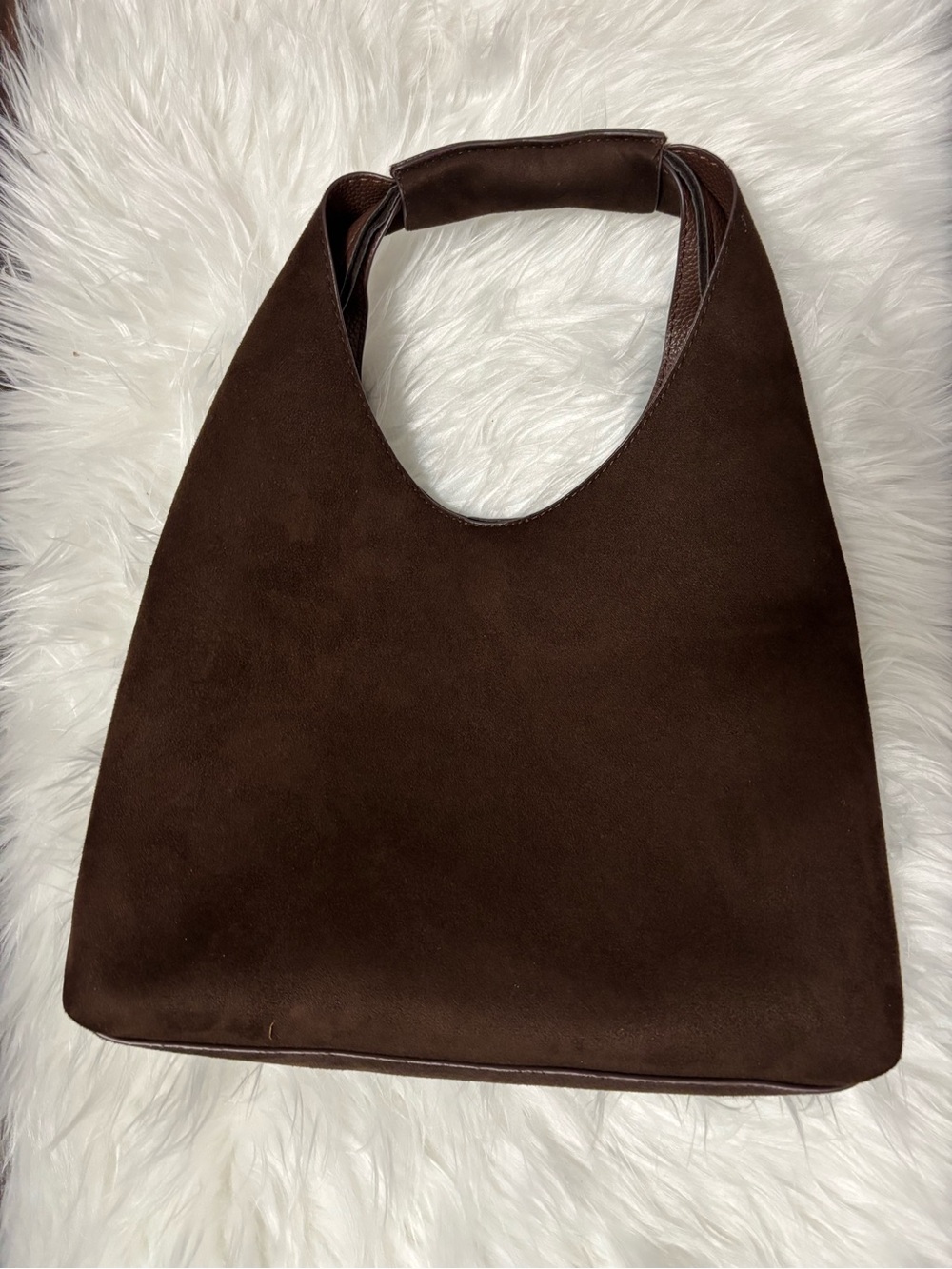Banana Republic Dark Brown Suede Shoulder Bag